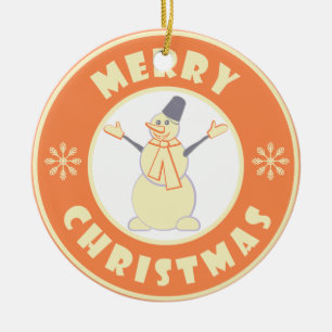 Frohe Weihnachten glückliche Snowman berühmten Kaf Keramik Ornament