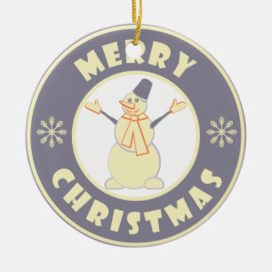 Frohe Weihnachten glückliche Snowman berühmten Kaf Keramik Ornament