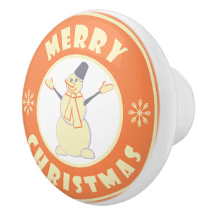 Frohe Weihnachten glückliche Snowman berühmten Kaf Keramikknauf