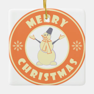 Frohe Weihnachten glückliche Snowman berühmten Kaf Keramikornament