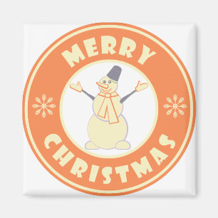 Frohe Weihnachten glückliche Snowman berühmten Kaf Magnet