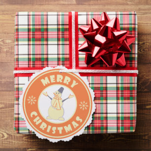 Frohe Weihnachten glückliche Snowman berühmten Kaf Ornament Karte