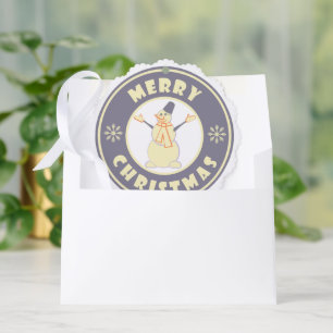 Frohe Weihnachten glückliche Snowman berühmten Kaf Ornament Karte