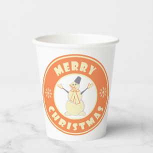 Frohe Weihnachten glückliche Snowman berühmten Kaf Pappbecher