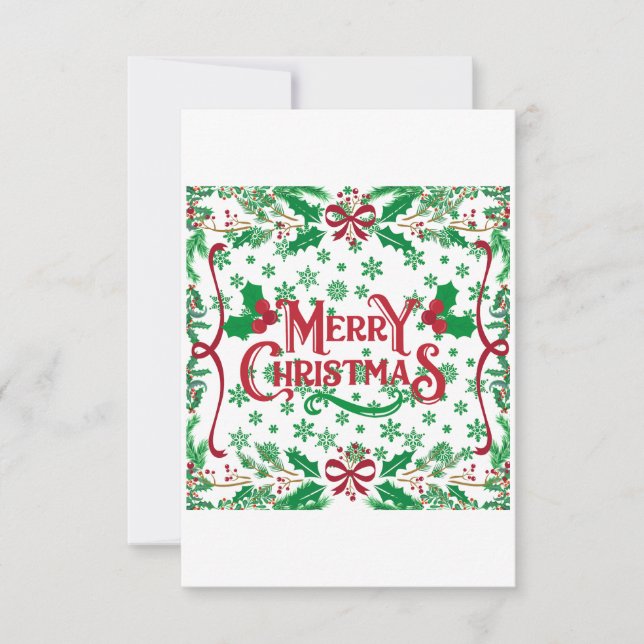 Frohe Weihnachten glückliche Tage Save The Date (Vorderseite)