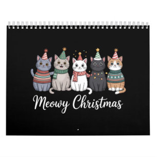 Frohe Weihnachten, glückliches Katzenjahr, Katzenl Kalender