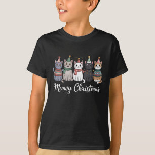 Frohe Weihnachten, glückliches Katzenjahr, Katzenl T-Shirt