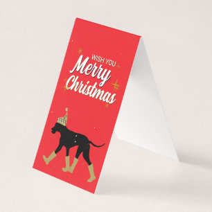 Frohe Weihnachten Glückliches Neues Großer Däne Ja