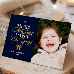 Frohe Weihnachten Glückliches neues Jahr Familienn