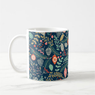 Frohe Weihnachten, glückliches neues Jahr nahtlose Kaffeetasse