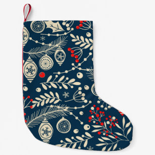 Frohe Weihnachten, glückliches neues Jahr nahtlose Kleiner Weihnachtsstrumpf