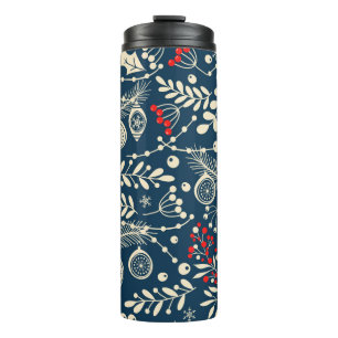 Frohe Weihnachten, glückliches neues Jahr nahtlose Thermosbecher