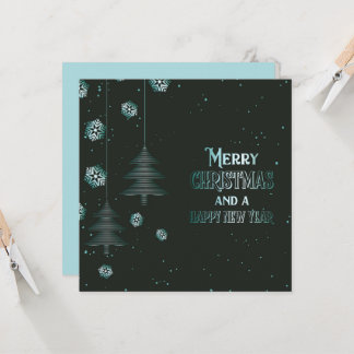 Frohe Weihnachten Glückliches Neues Jahr Schneeflo Karte