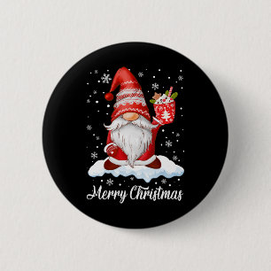 Frohe Weihnachten Gnom Kaffee Familie passend Button