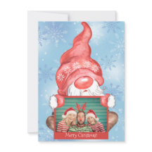 Frohe Weihnachten Gnome Foto Personalisiert Weihna