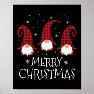 Frohe Weihnachten Gnome Funny Xmas Gnomes Group Fa Poster