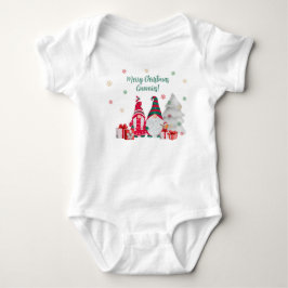 Frohe Weihnachten Gnomen! Zwei Gnomes mit Presents Baby Strampler