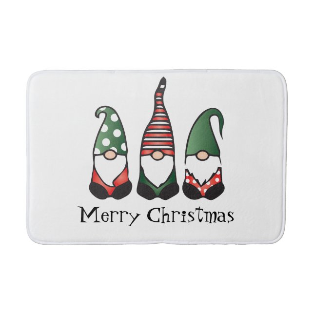 Frohe Weihnachten Gnomes Red Green Badematte (Vorderseite)