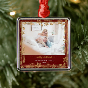 Frohe Weihnachten Gold Arch ClassiRed Elegantes Fo Ornament Aus Metall