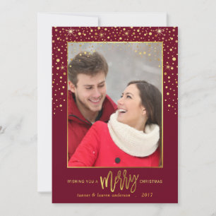 Frohe Weihnachten Gold Confetti Holiday Foto