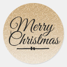 Frohe Weihnachten Gold Glitzer Ombre Umschlag Aufk