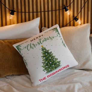 Frohe Weihnachten Gold Moderne Custom Family Kissen