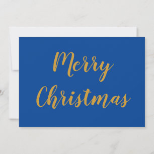 Frohe Weihnachten Gold Script Blue