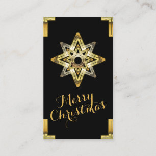 Frohe Weihnachten Gold Sterne Geschenk-Anhänger Visitenkarte