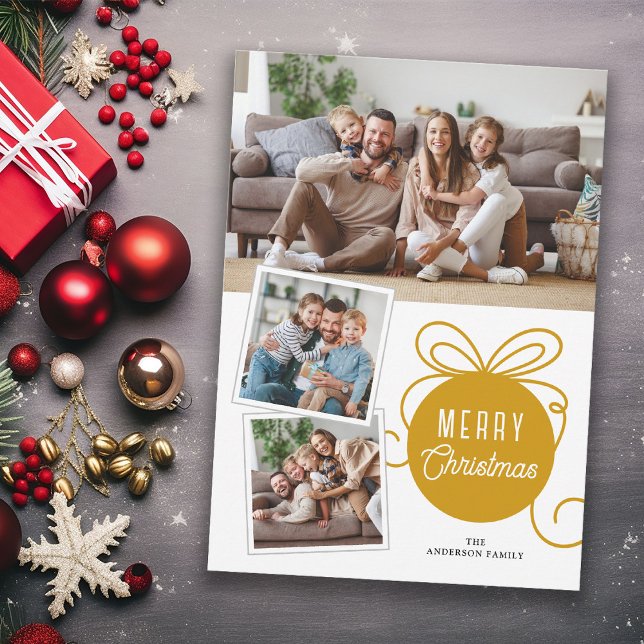 Frohe Weihnachten Gold Tree Ornament 3 Fotos (Von Creator hochgeladen)