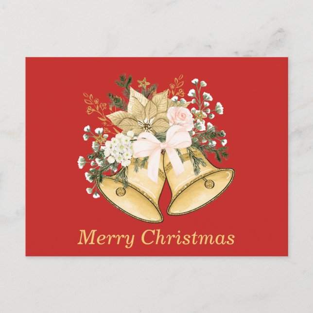 Frohe Weihnachten Golden Bells Rose Bloral (Vorderseite)