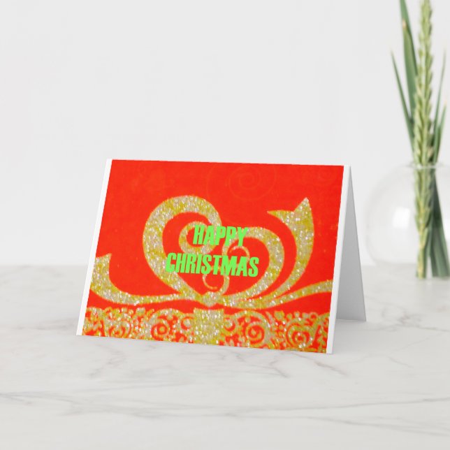 Frohe Weihnachten Golden Red Snowflex.jpg (Vorderseite)