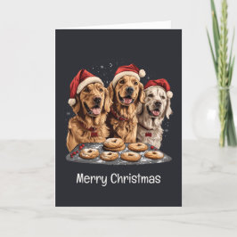 Frohe Weihnachten Golden Retriever Hunde Backen