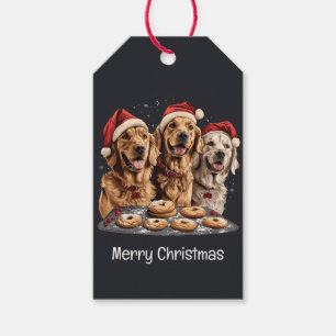 Frohe Weihnachten Golden Retriever Hunde Backen Geschenkanhänger
