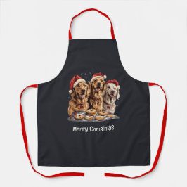 Frohe Weihnachten Golden Retriever Hunde Backen Schürze