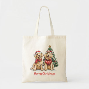 Frohe Weihnachten Golden Retriever Hunde Tragetasche