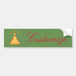 Frohe Weihnachten Golden Tree Thunder_Cove Autoaufkleber