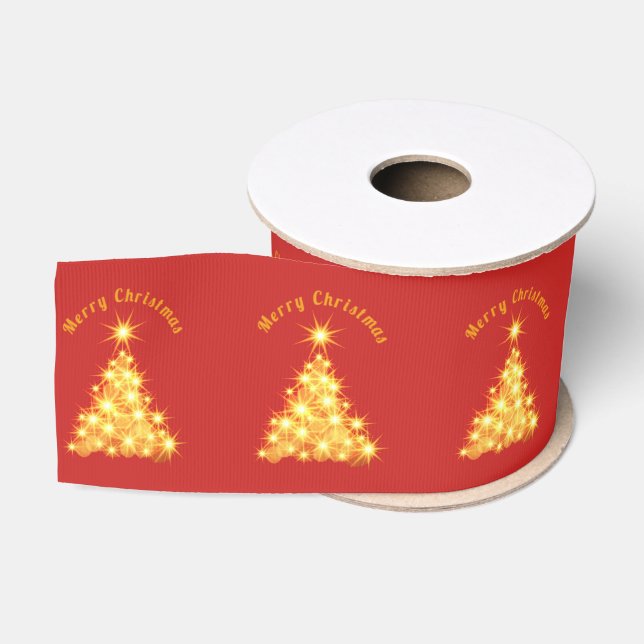 Frohe Weihnachten Golden Tree Thunder_Cove Ripsband (Spule)