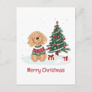 Frohe Weihnachten Goldendoodle Dog