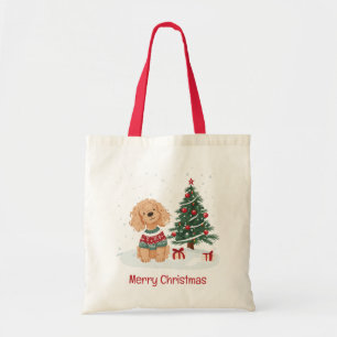 Frohe Weihnachten Goldendoodle Dog Tragetasche