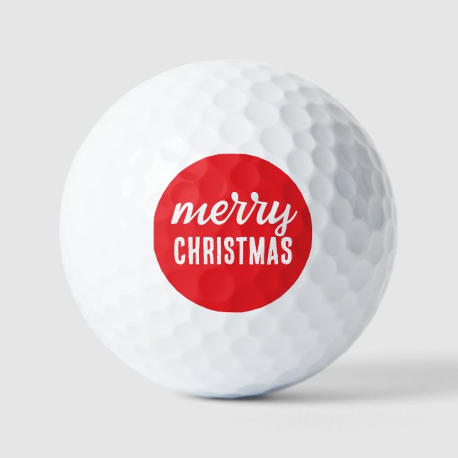 Frohe Weihnachten Golfball (Vorderseite)