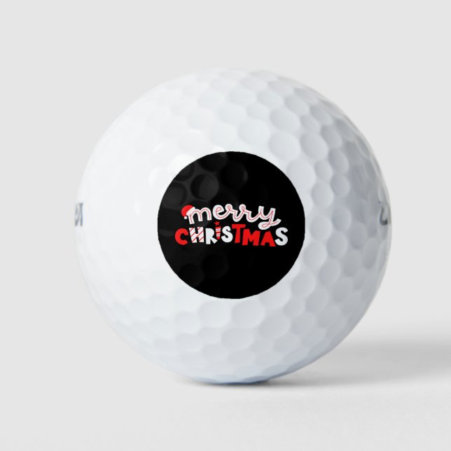 Frohe Weihnachten Golfball (Vorderseite)