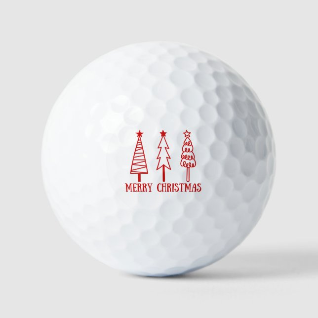 Frohe Weihnachten Golfball (Vorderseite)