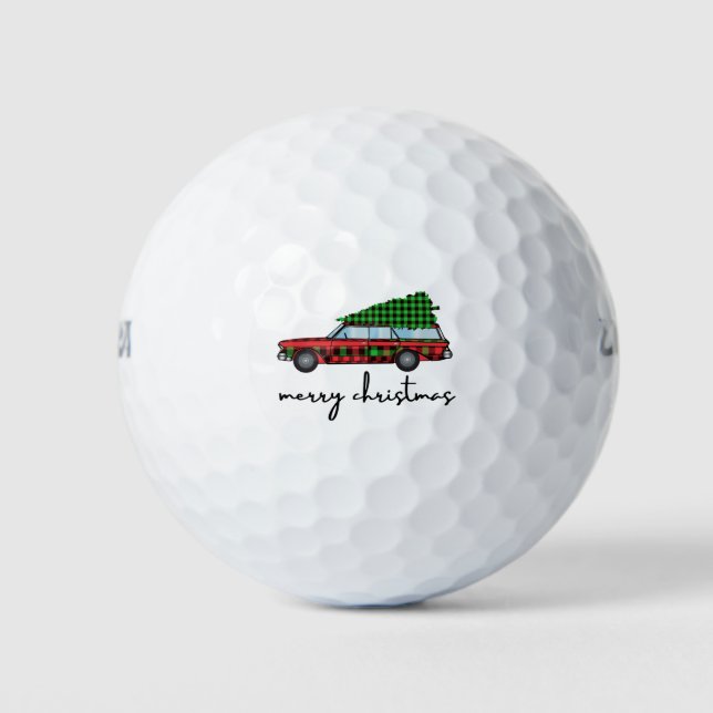 Frohe Weihnachten Golfball (Vorderseite)