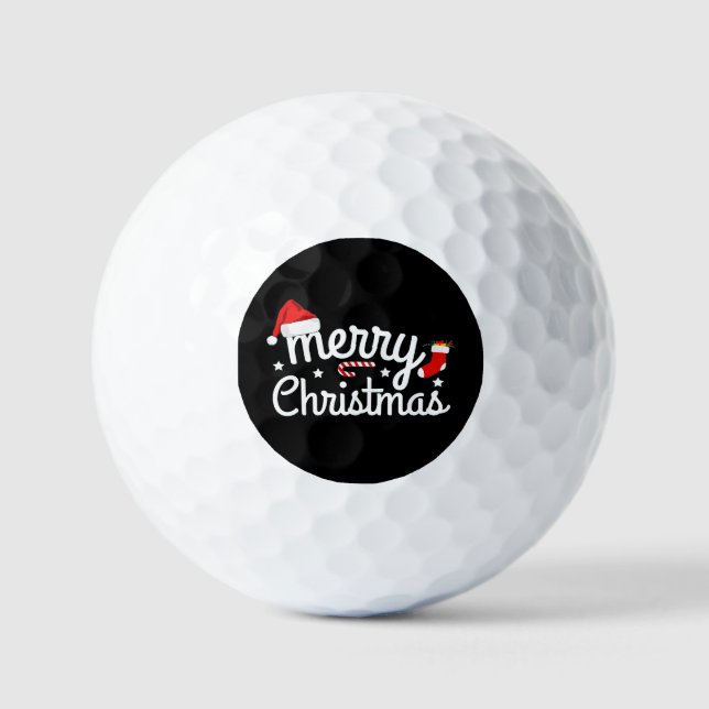 Frohe Weihnachten Golfball (Vorderseite)