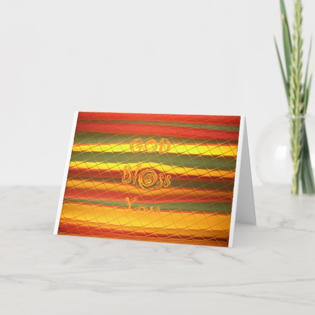 Frohe Weihnachten Gott segne Sie Farben Design (Vorderseite)