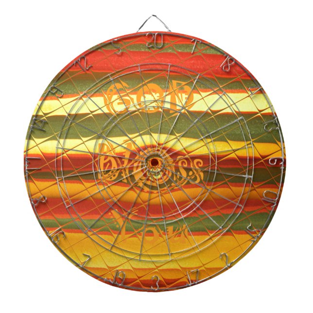 Frohe Weihnachten Gott segne Sie Farben Design Dartscheibe (vorne)