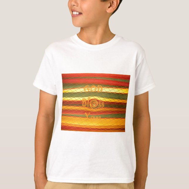 Frohe Weihnachten Gott segne Sie Farben Design T-Shirt (Vorderseite)