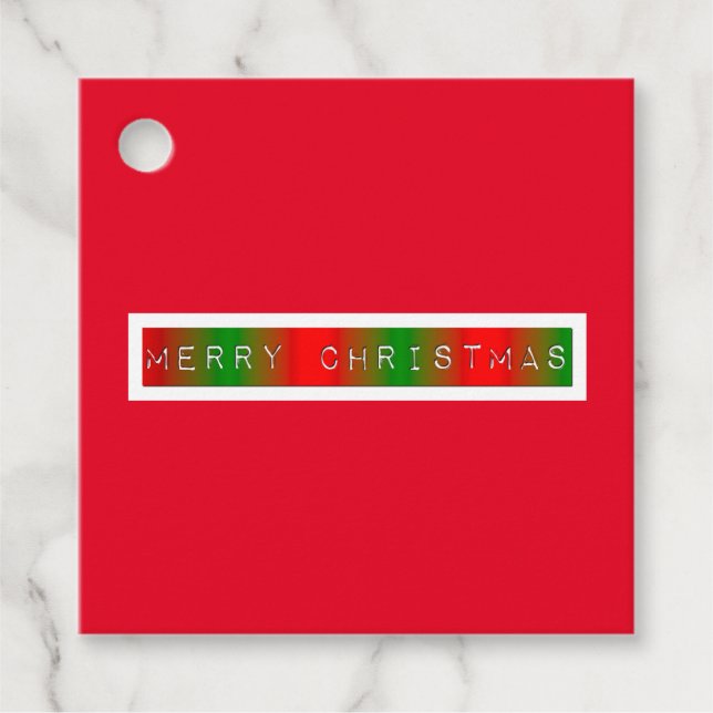 Frohe Weihnachten Gradient Geschenkanhänger (Vorderseite)