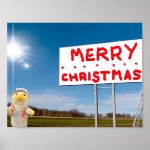 Frohe Weihnachten Graffiti Poster
