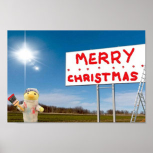 Frohe Weihnachten Graffiti Poster